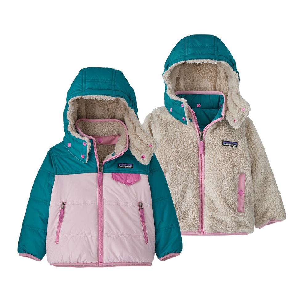Patagonia Baby Reversible Tribbles Hoody | Peaceful Pink